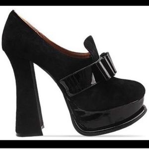 New Jeffrey Campbell Landre black suede heels 6.5